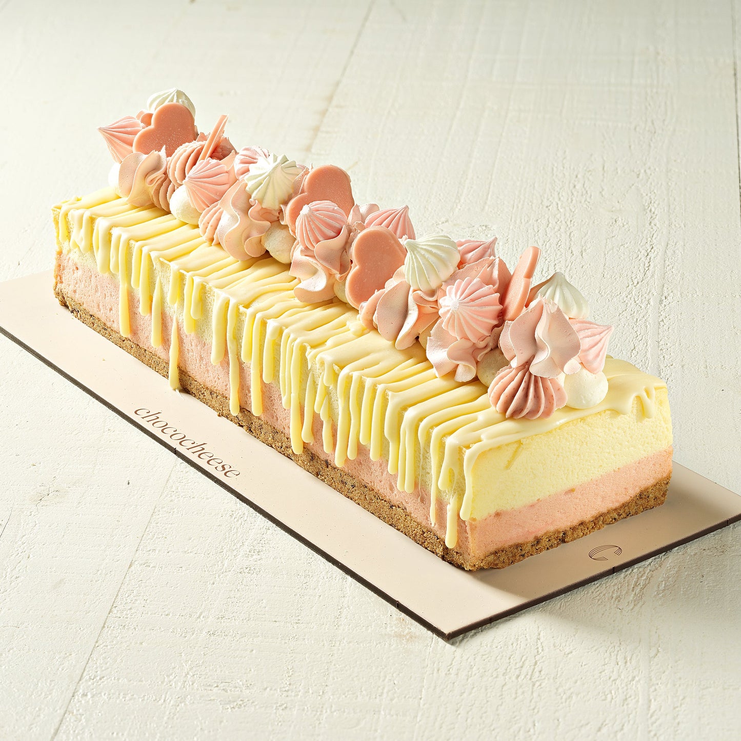 Layered Cheesecake Log